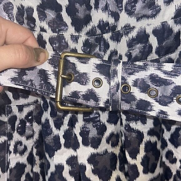 Banana Republic Blue and White Leopard Print Dress - Picture 6 of 12